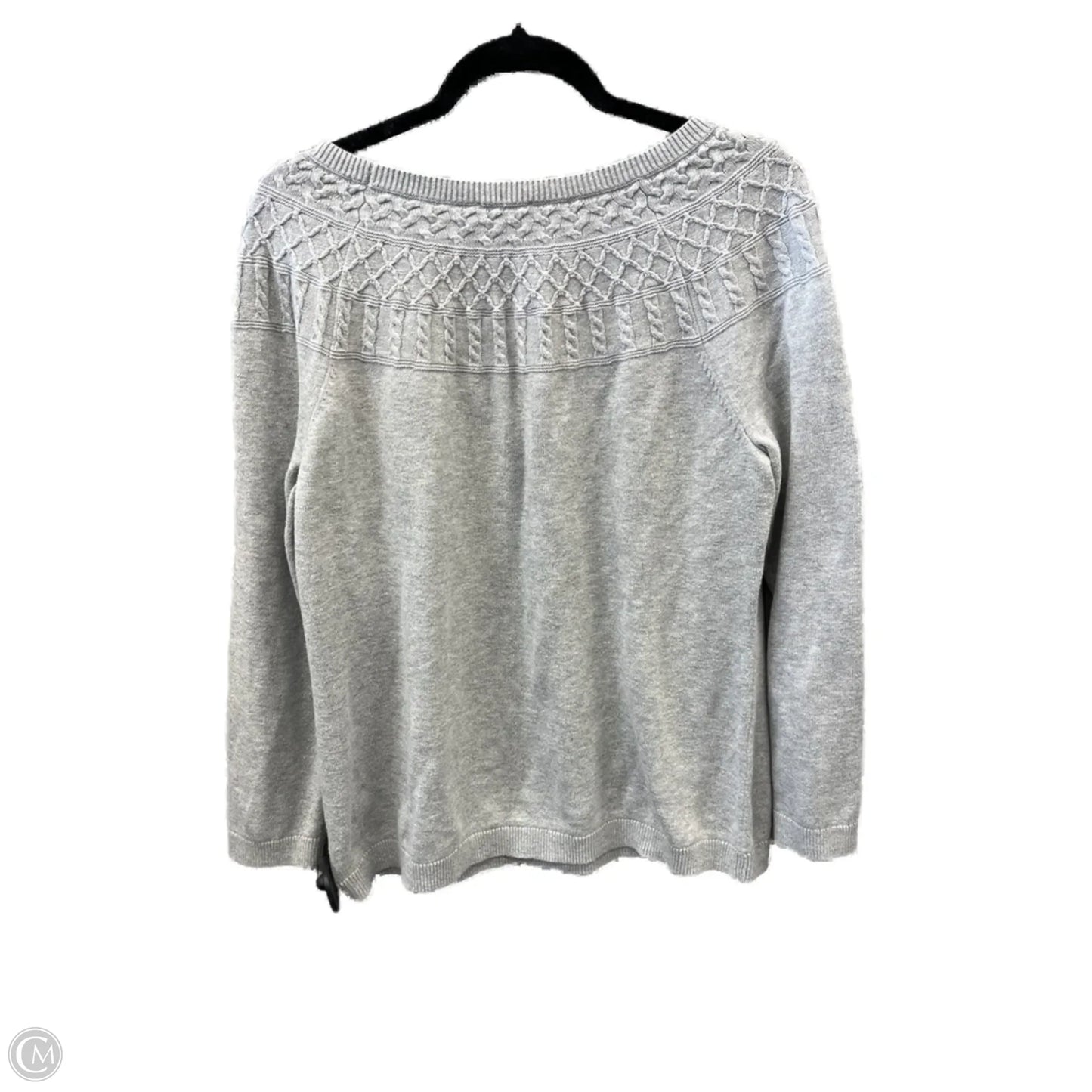 Sweater By Talbots In Grey, Size: 1x