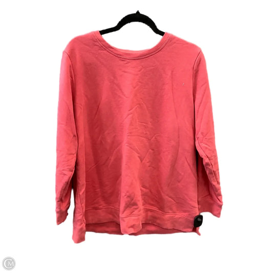 Sweatshirt Crewneck By Lands End In Red, Size: L