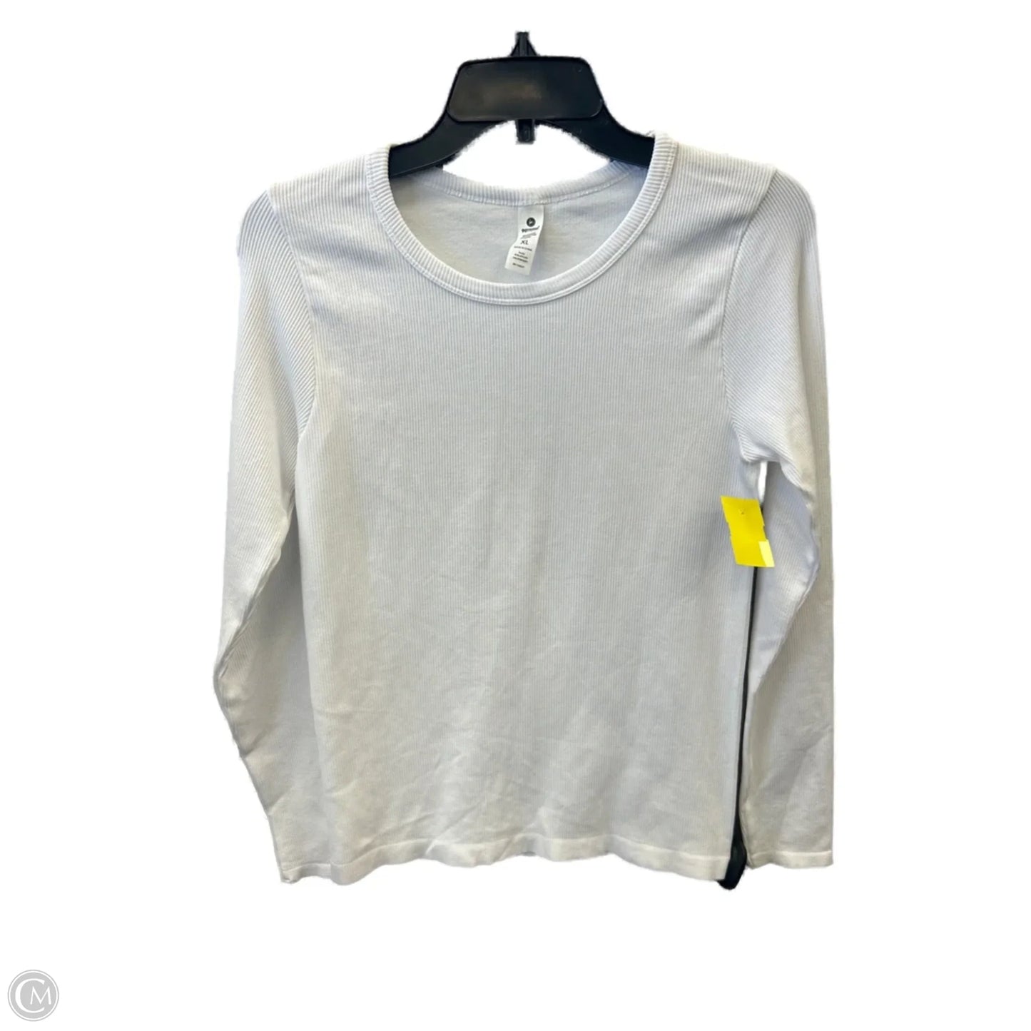 Athletic Top Long Sleeve Crewneck By 90 Degrees By Reflex In White, Size: Xl