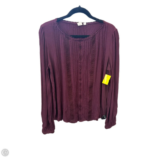 Top Long Sleeve By Gap In Purple, Size: M
