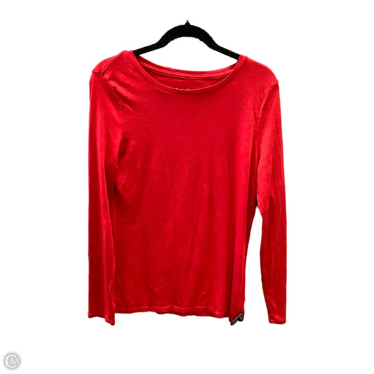 Top Long Sleeve Basic By A New Day In Red, Size: L