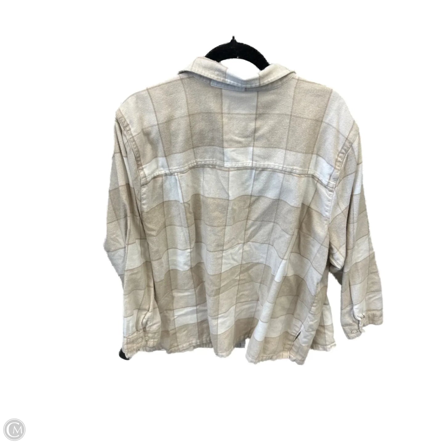 Top Long Sleeve By Cj Banks In Brown, Size: 3x