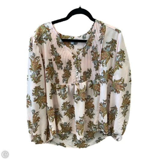 Top Long Sleeve By Ophelia Roe In Pink, Size: Xl