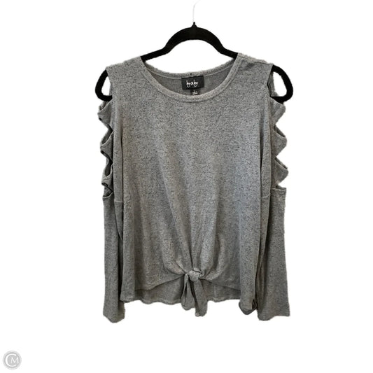 Top Long Sleeve By By & By In Grey, Size: L