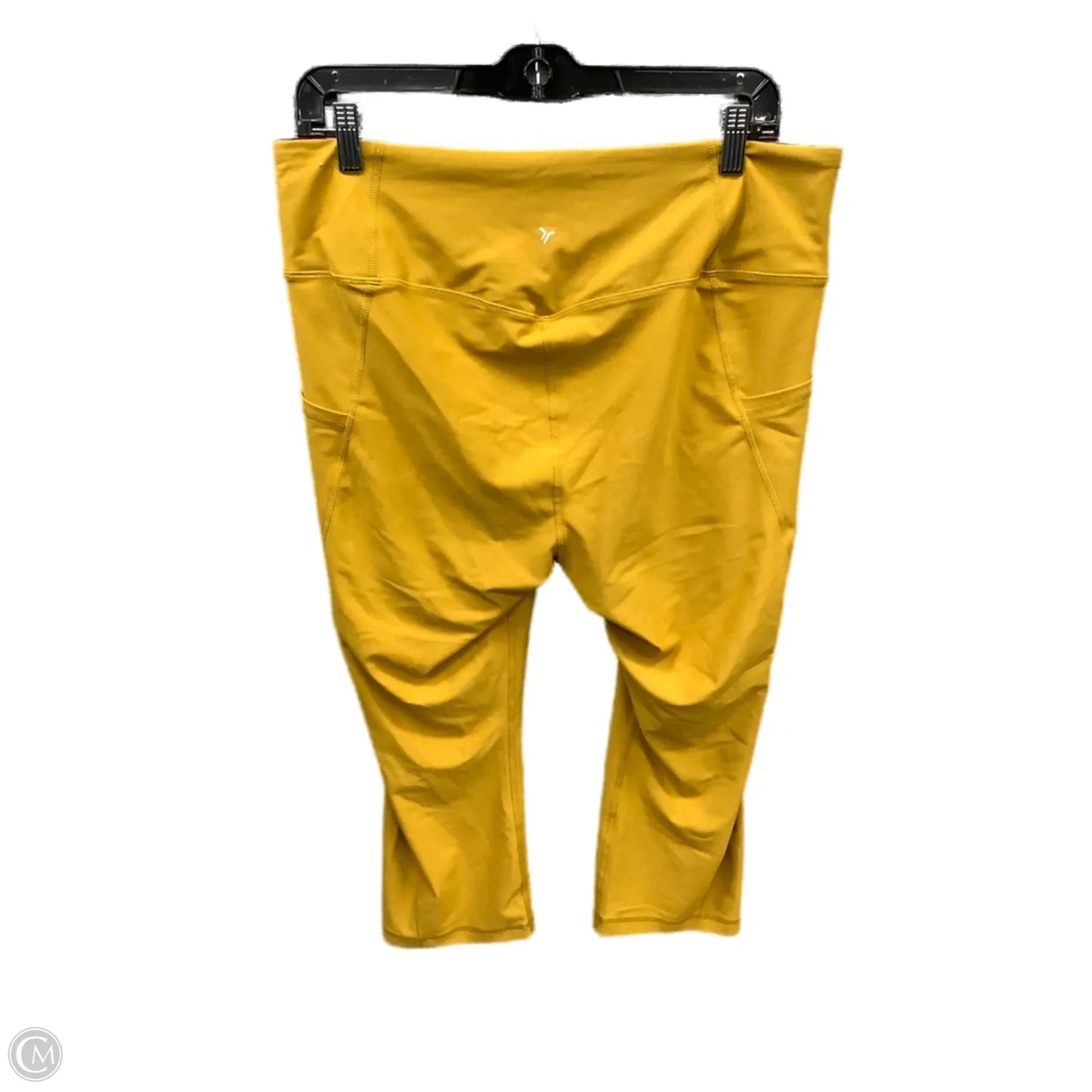 Athletic Leggings Capris By Old Navy In Yellow, Size: Xl