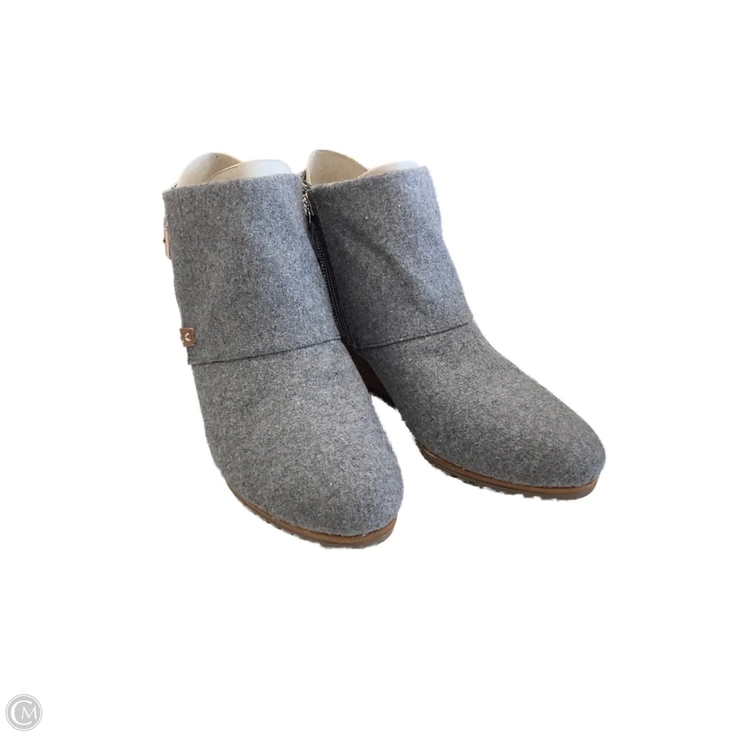 Boots Ankle Heels By Dr Scholls In Grey, Size: 9
