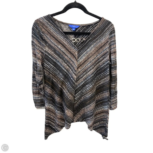 Top Long Sleeve By Apt 9 In Black, Size: L