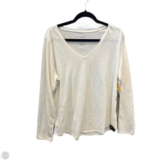 Top Long Sleeve Basic By Sonoma In Cream, Size: Xl
