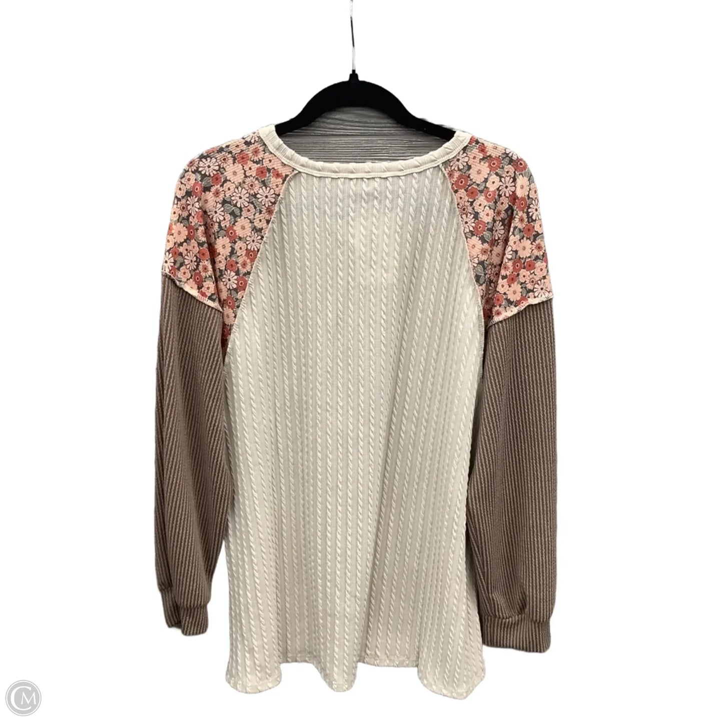 Top Long Sleeve By Heimish Usa In Beige, Size: L