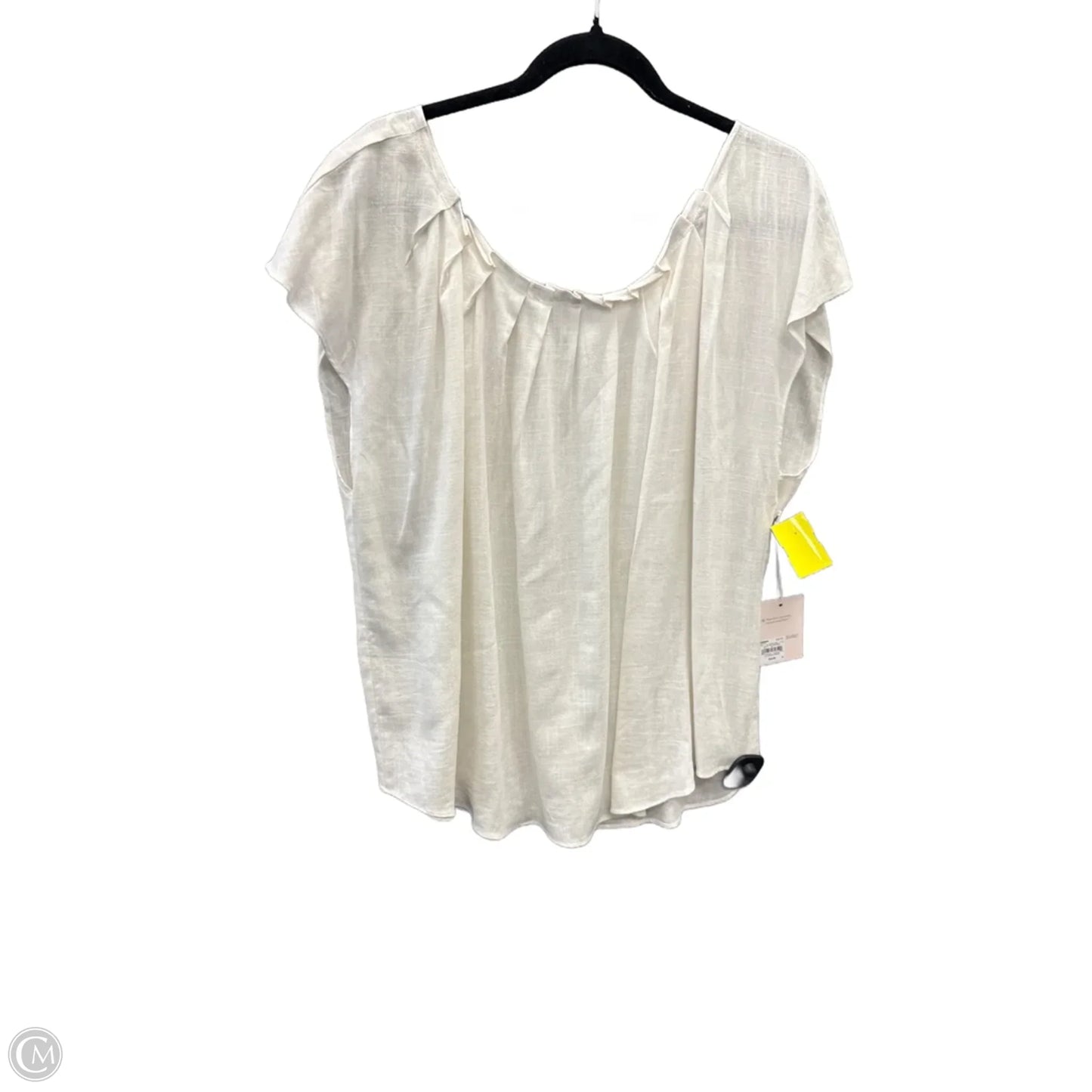 Top Short Sleeve By Lc Lauren Conrad In White, Size: Xxl
