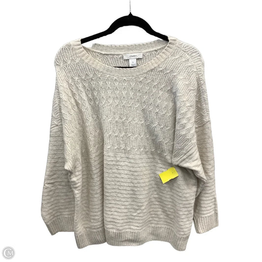 Sweater By Cj Banks In Cream, Size: 1x