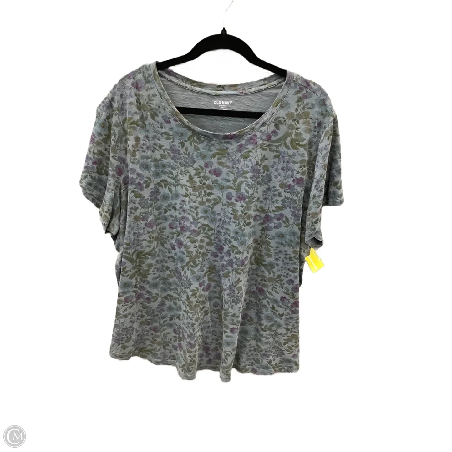 Top Short Sleeve By Old Navy In Floral Print, Size: Xxl