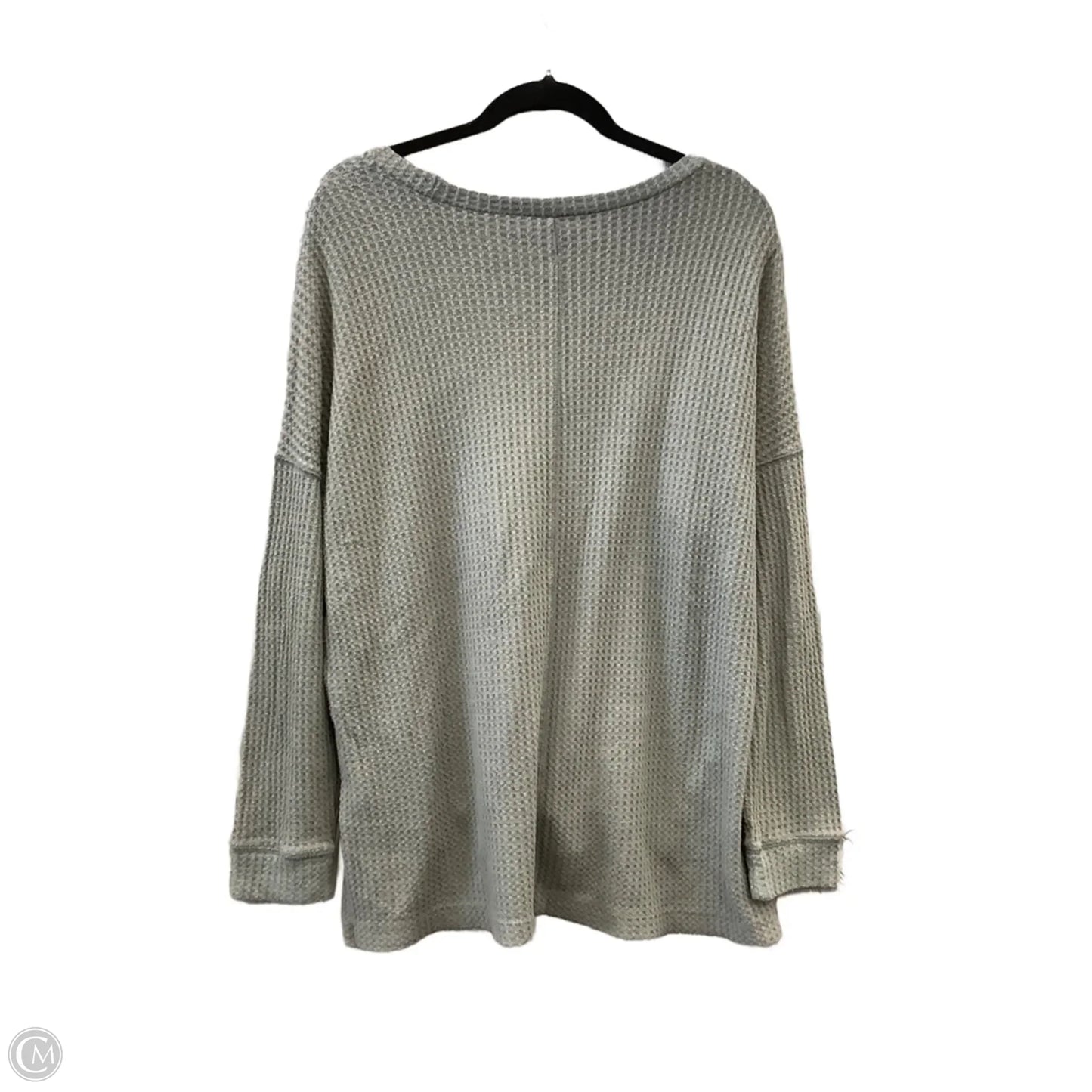 Top Long Sleeve By American Eagle In Grey, Size: S