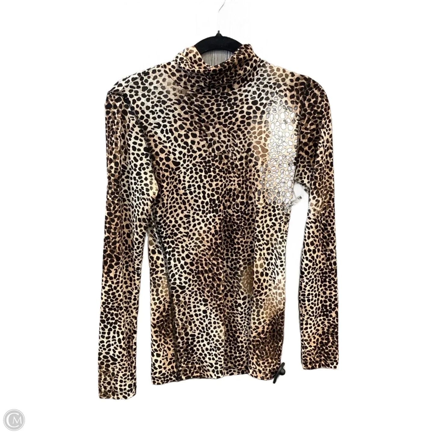 Top Long Sleeve By Karen Kane In Animal Print, Size: M
