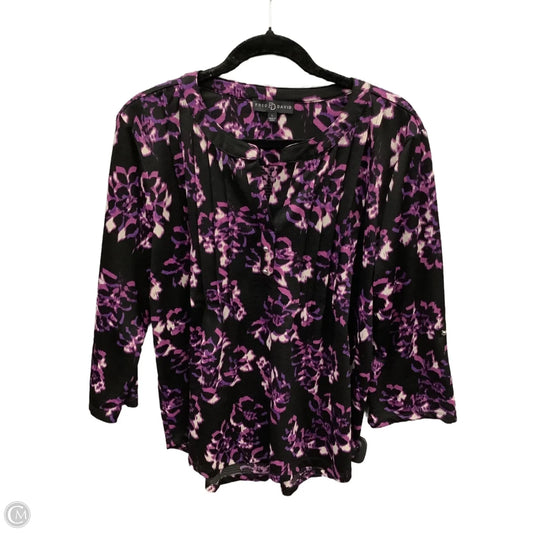 Top Long Sleeve By Clothes Mentor In Black & Purple, Size: L