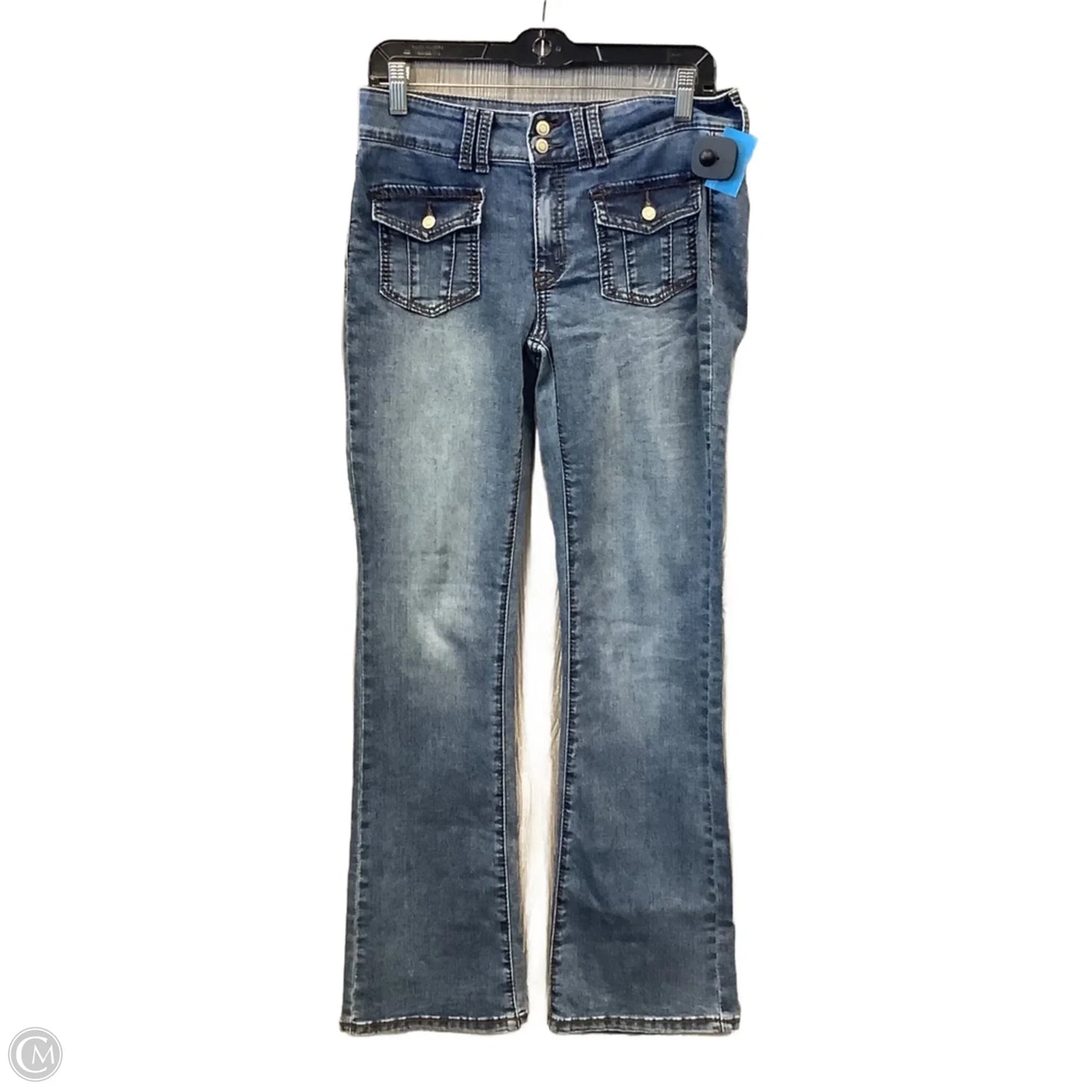 Jeans Flared By Clothes Mentor In Blue Denim, Size: 10