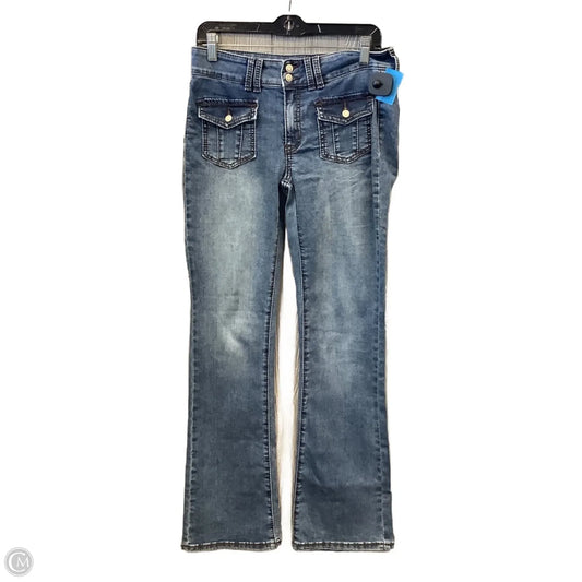 Jeans Flared By Clothes Mentor In Blue Denim, Size: 10