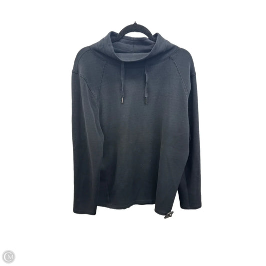 Athletic Top Long Sleeve Collar By Spanx In Black, Size: 1x