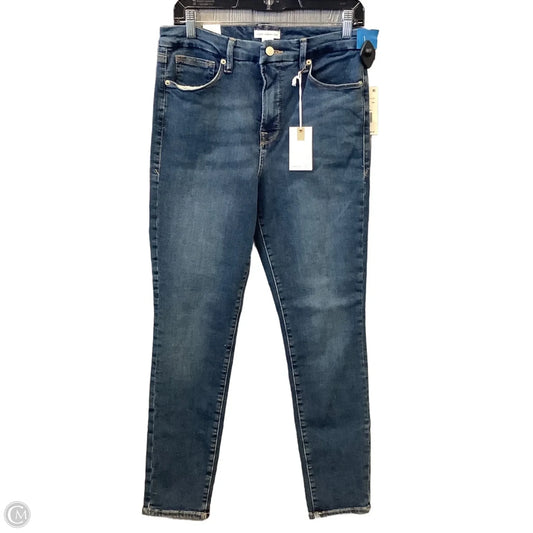 Jeans Skinny By Good American In Blue Denim, Size: 12