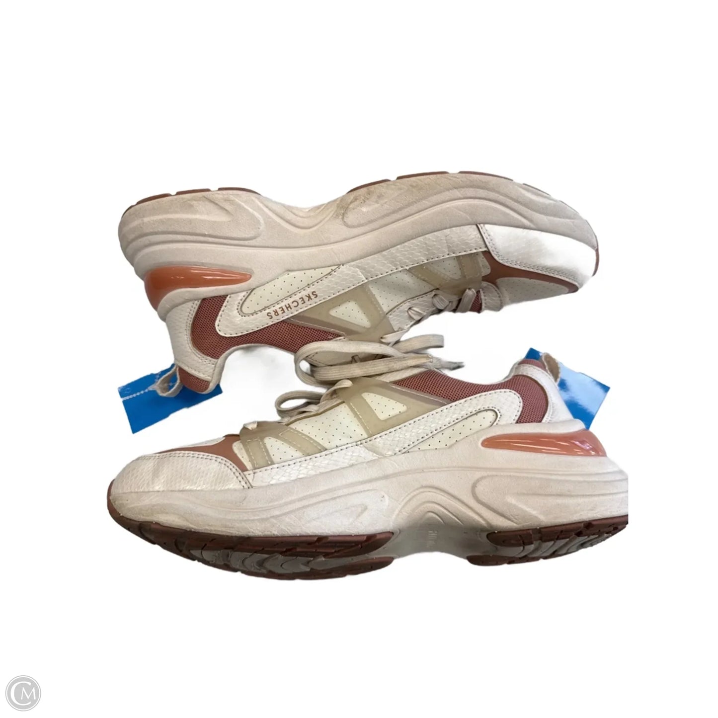 Shoes Sneakers By Skechers In Cream & Pink, Size: 8.5