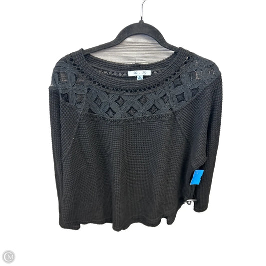 Top Long Sleeve By She + Sky In Black, Size: S