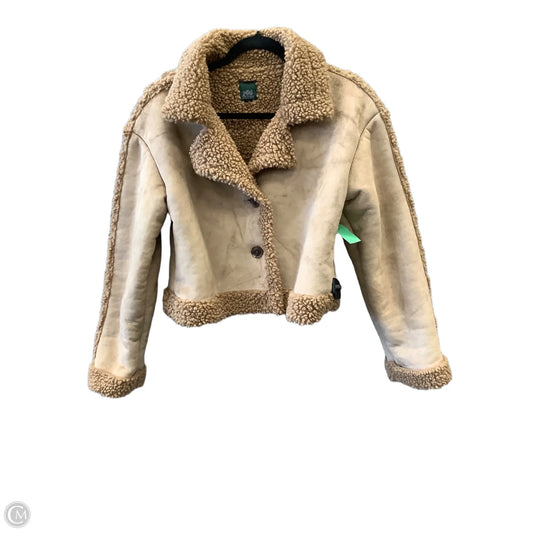 Jacket Faux Fur & Sherpa By Wild Fable In Brown, Size: M