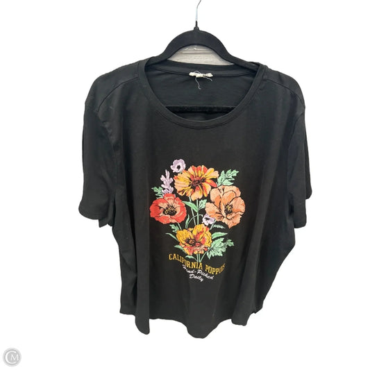 Top Short Sleeve By Maurices In Black, Size: 3x