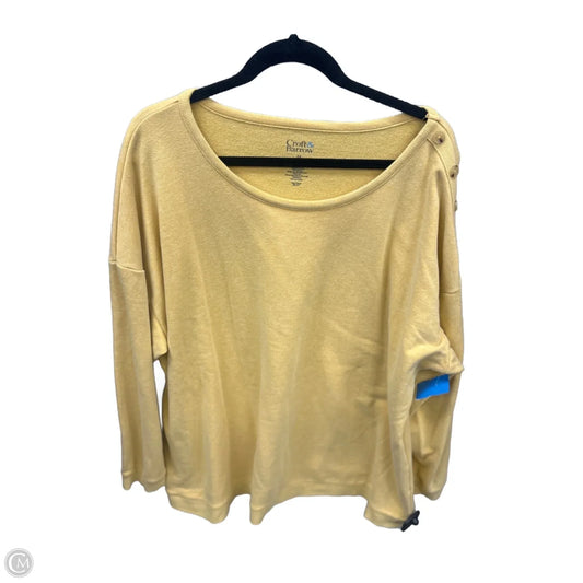 Sweatshirt Crewneck By Croft And Barrow In Yellow, Size: 3x