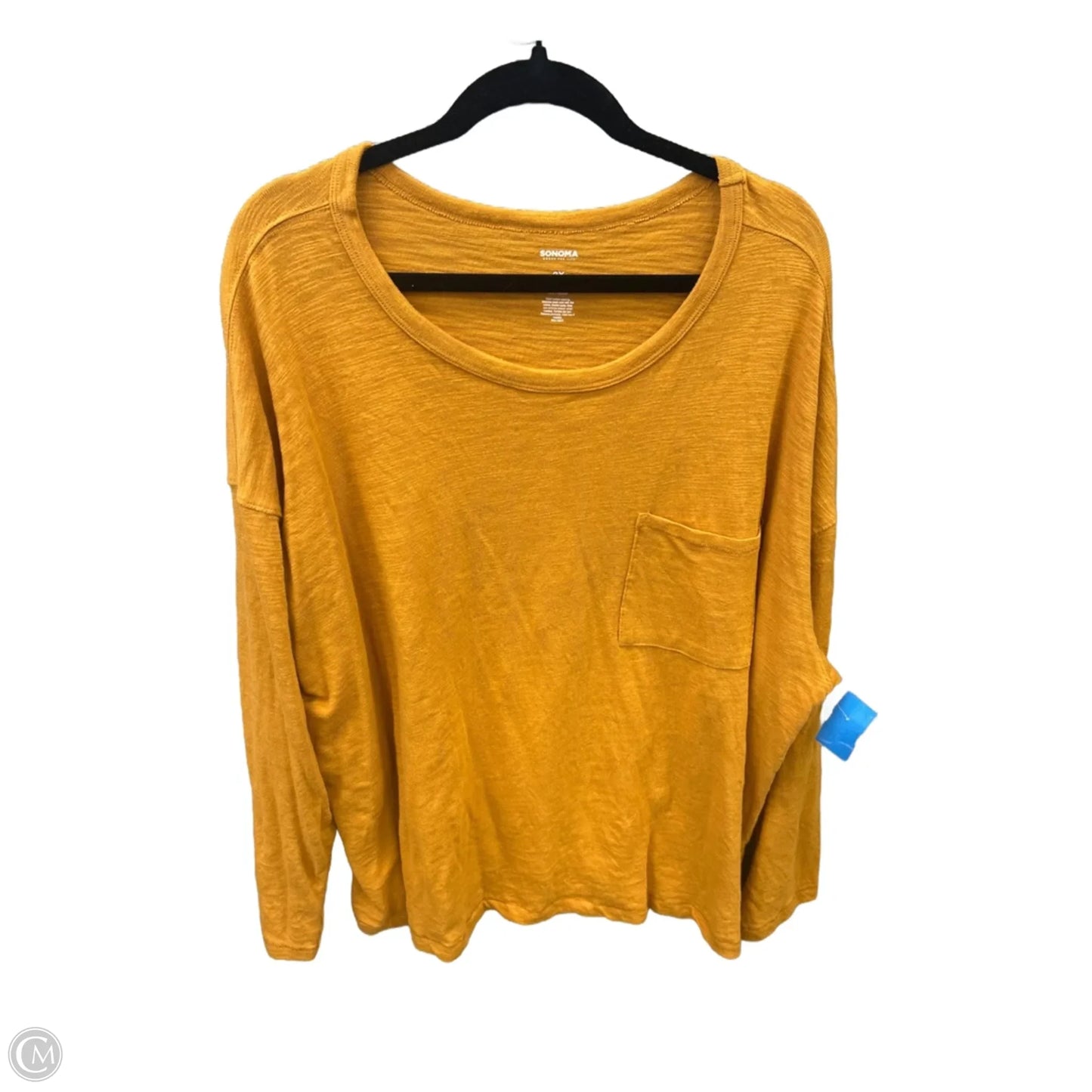 Top Long Sleeve By Sonoma In Orange, Size: 3x