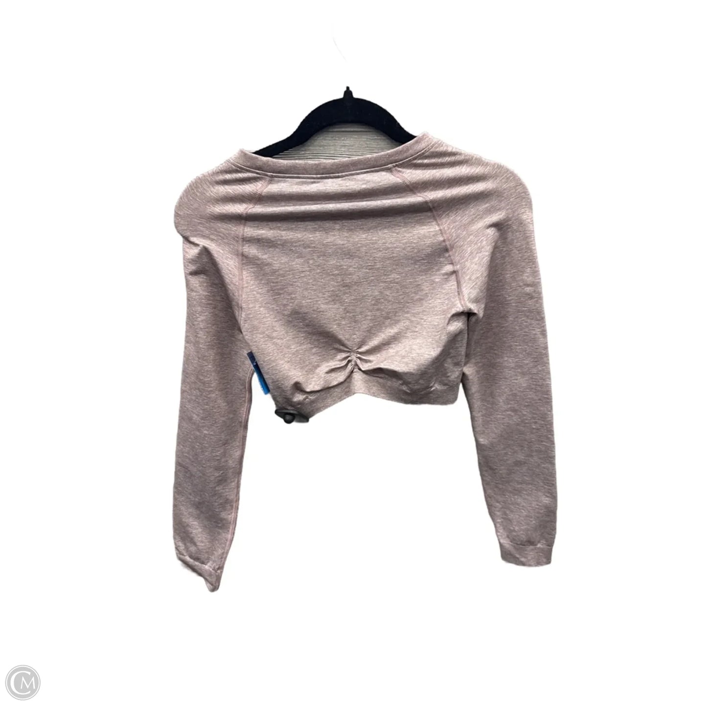 Athletic Top Long Sleeve Crewneck By Gym Shark In Pink, Size: M