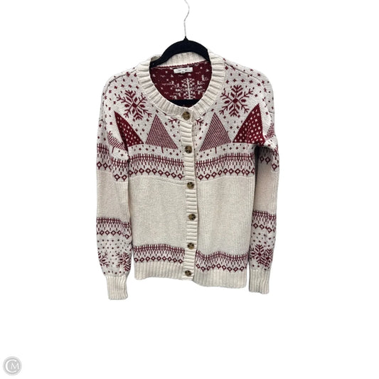 Sweater Cardigan By Maurices In Pink & Red, Size: Xs