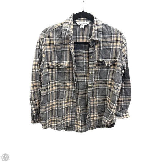 Top Long Sleeve By Old Navy In Plaid Pattern, Size: S