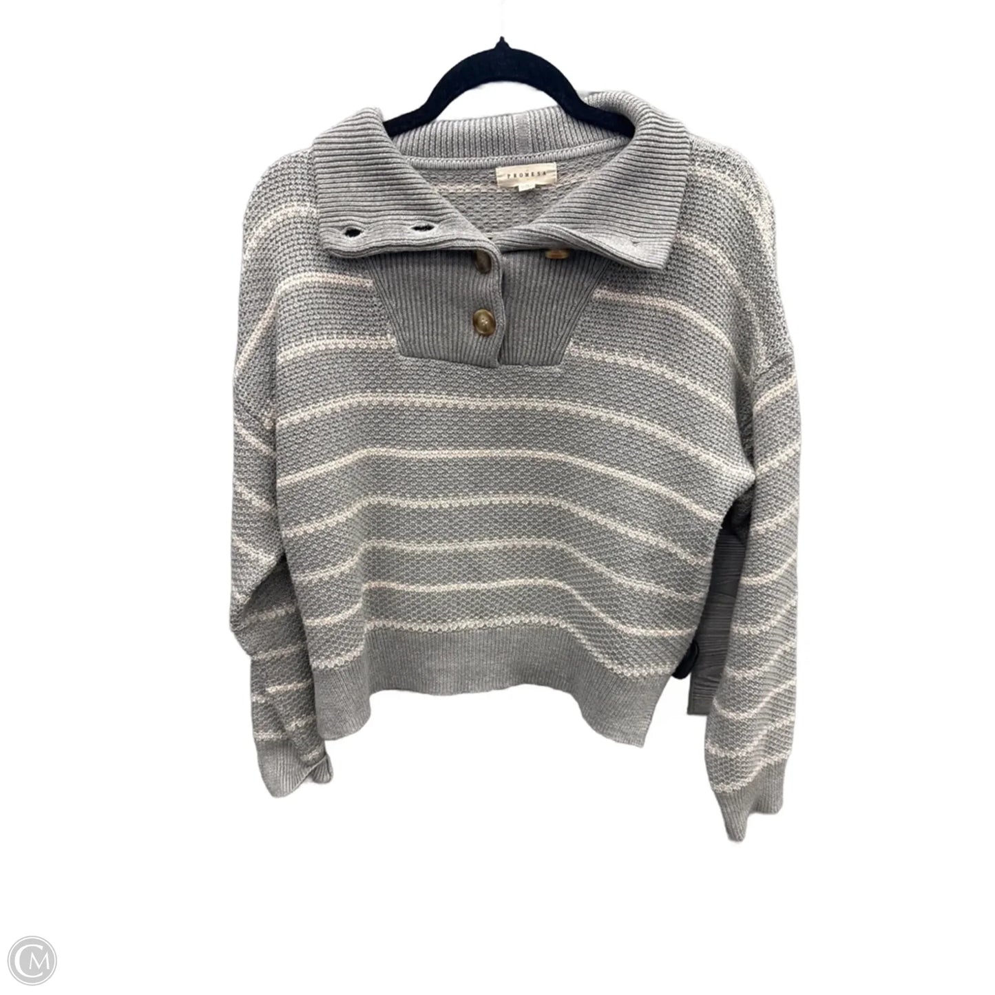 Sweater By Promesa In Grey, Size: S