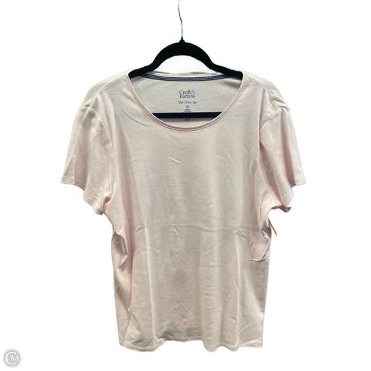 Top Short Sleeve By Croft And Barrow In Pink, Size: Xl