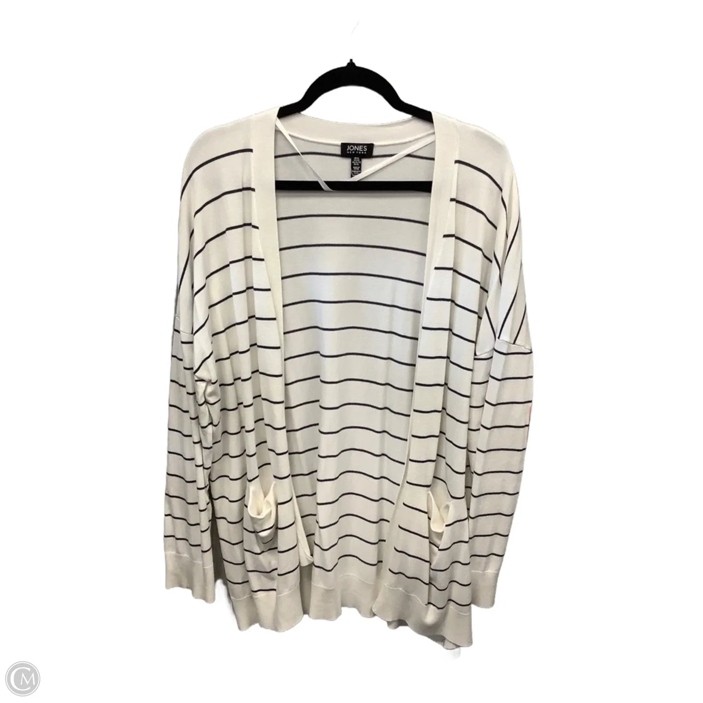 Cardigan By Jones New York In Striped Pattern, Size: Xl