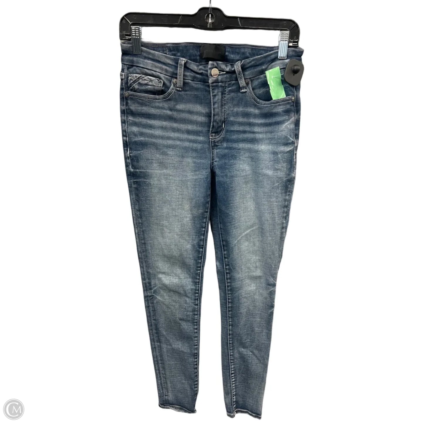 Jeans Skinny By Buckle Black In Blue Denim, Size: 2