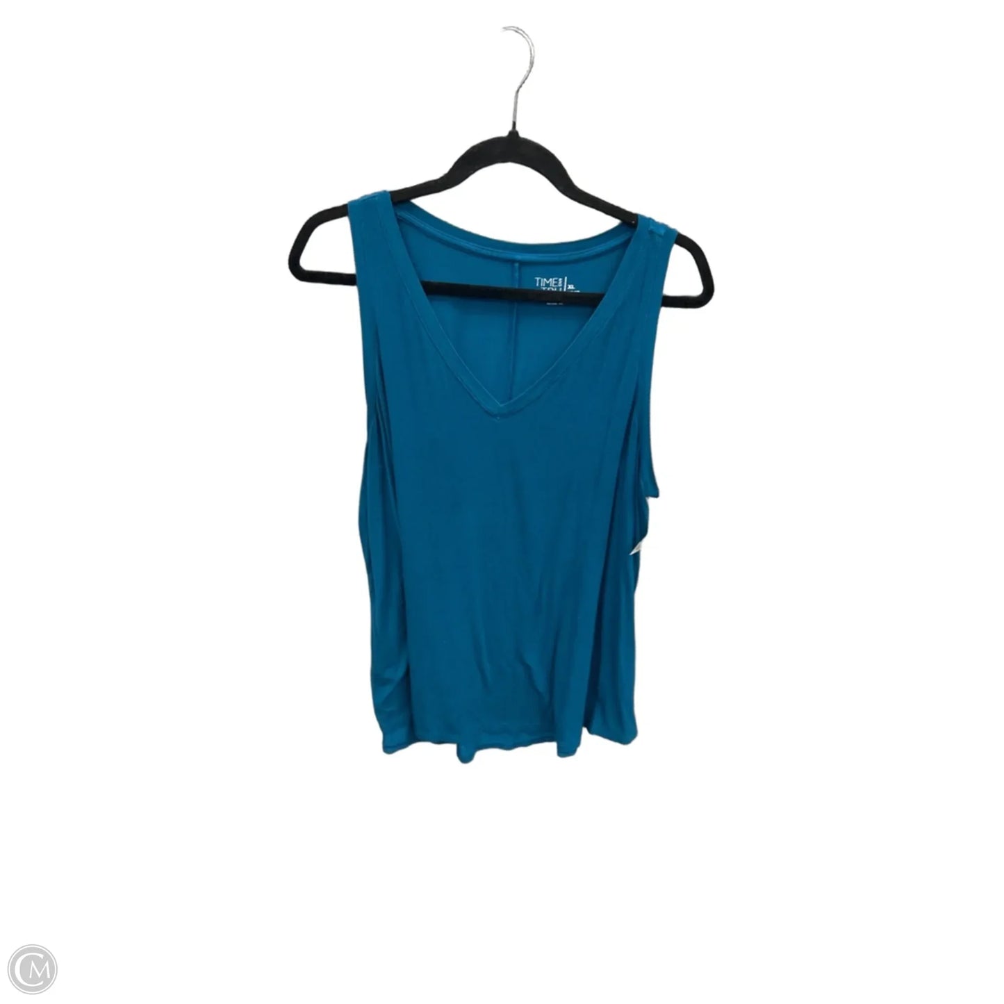 Top Sleeveless Basic By Time And Tru In Blue, Size: Xl