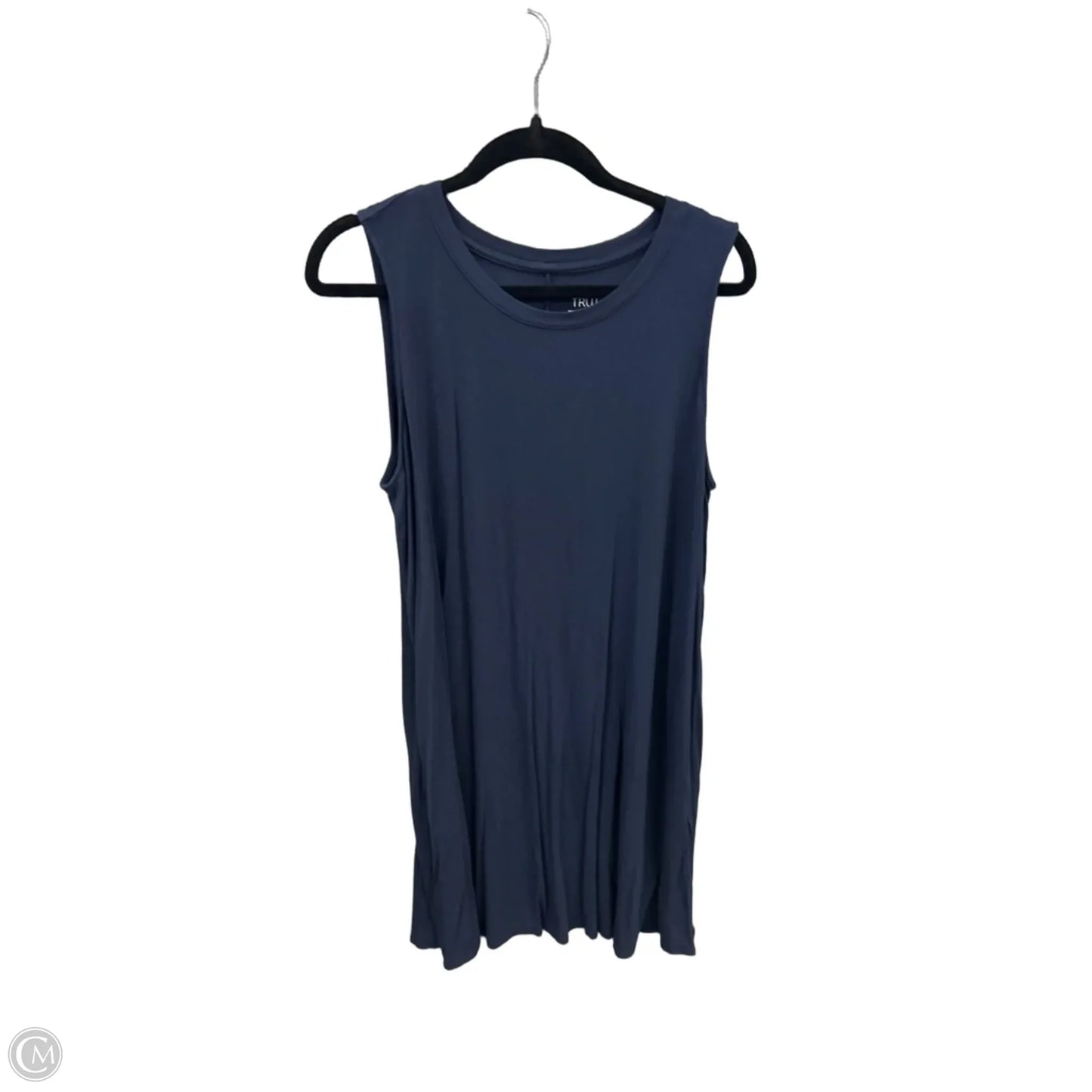 Dress Casual Midi By Time And Tru In Blue, Size: Xl