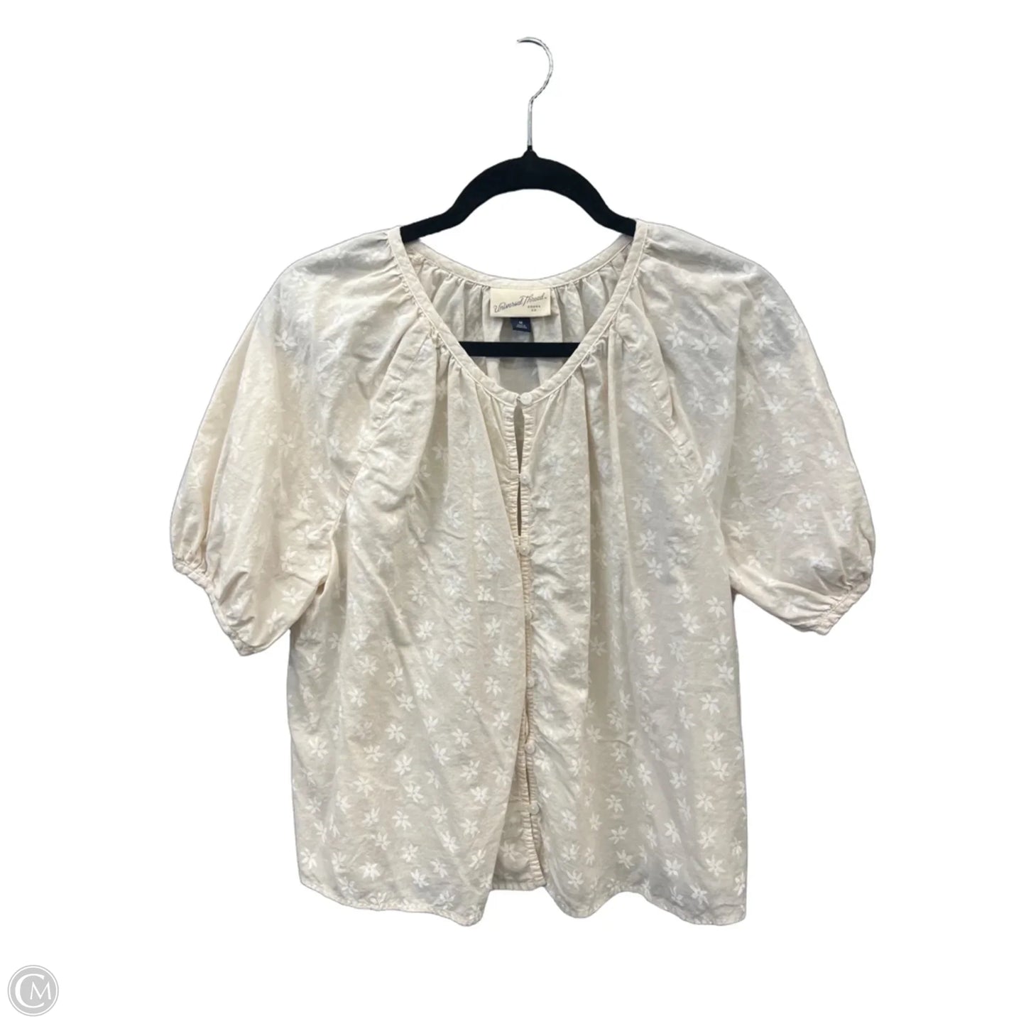 Top Short Sleeve By Universal Thread In Beige, Size: M