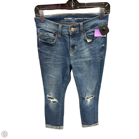 Jeans Boyfriend By Old Navy In Blue Denim, Size: 0