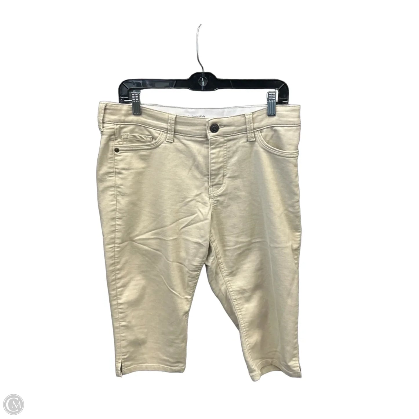 Capris By Liz Claiborne In Tan, Size: 12p