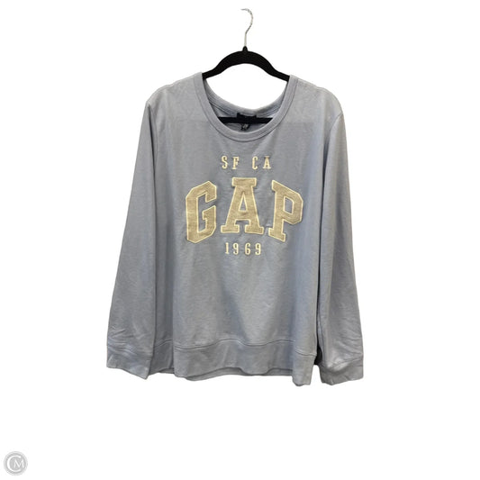 Sweatshirt Crewneck By Gap In Blue, Size: Xxl