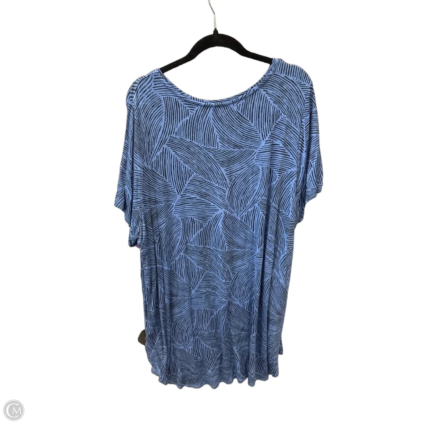 Top Short Sleeve By Apt 9 In Blue, Size: 2x