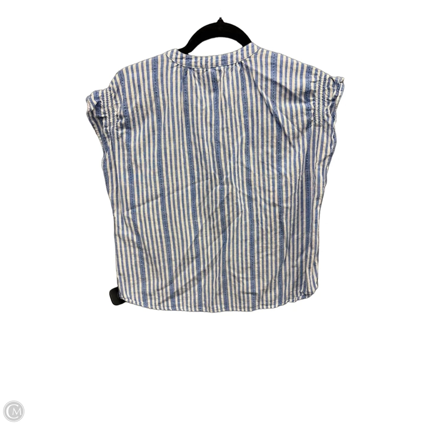 Top Short Sleeve By Time And Tru In Blue & White, Size: M