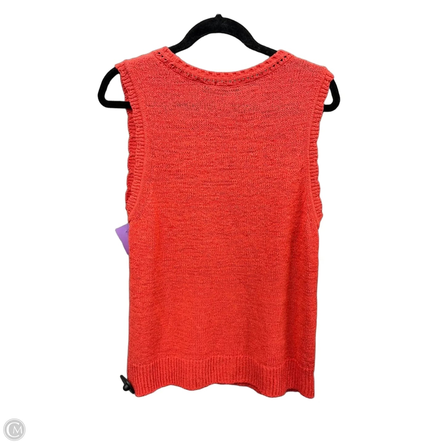 Vest Sweater By Jones New York In Orange, Size: L