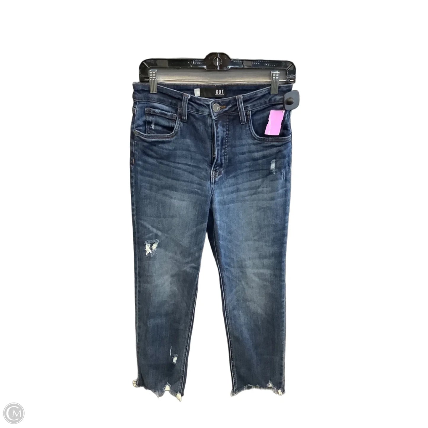 Jeans Straight By Kut In Blue Denim, Size: 6l