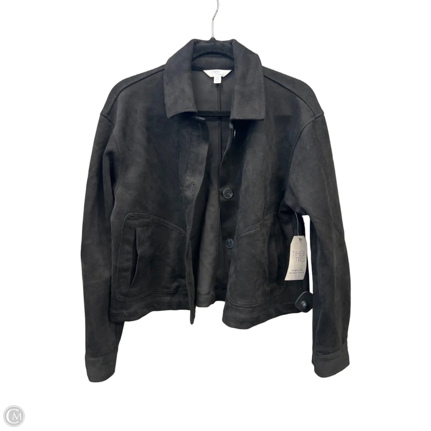 Jacket Other By Time And Tru In Black, Size: Xs
