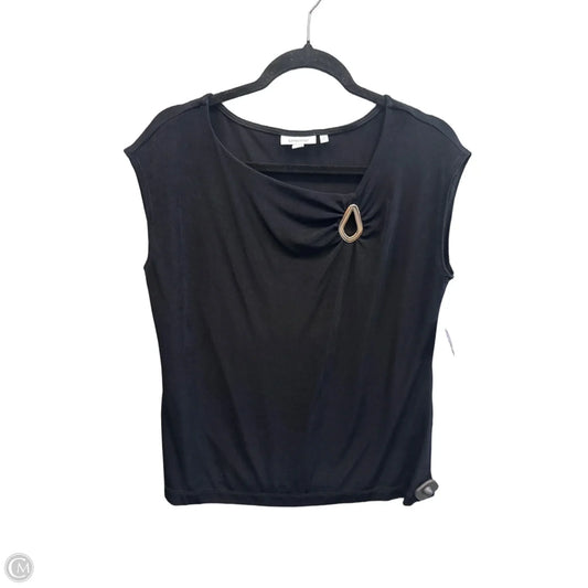 Top Sleeveless By Chicos In Black, Size: L