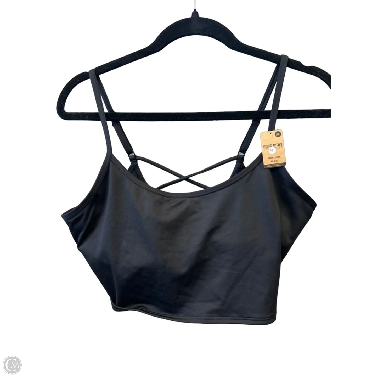 Athletic Bra By Pink In Black, Size: Xl