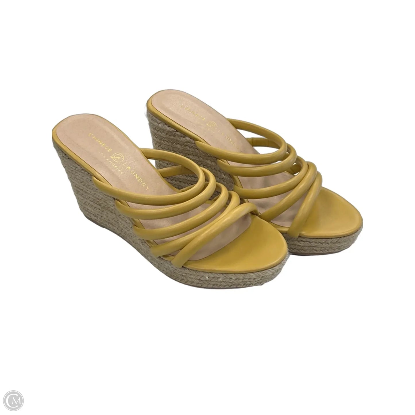 Sandals Heels Wedge By Chinese Laundry In Yellow, Size: 8.5